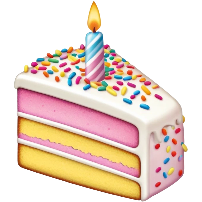 Birthday cake slice emoji