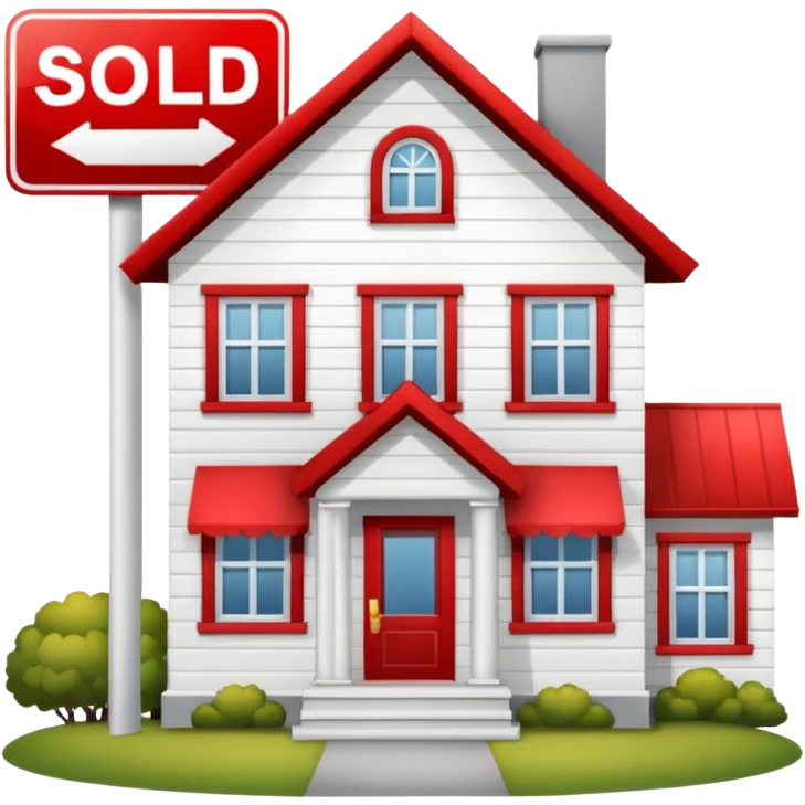 house with for sale sign emoji