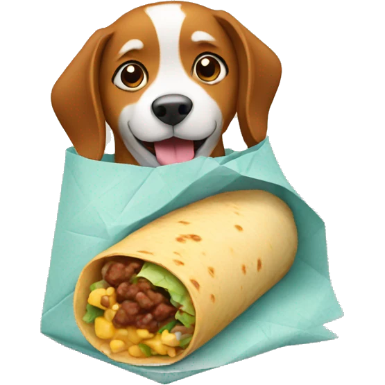 burrito with dog emoji