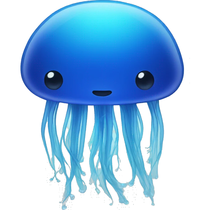 Jellyfish blue emoji