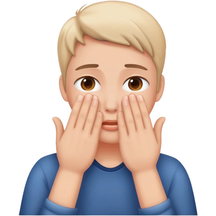 Covering your face out because your blushing  emoji