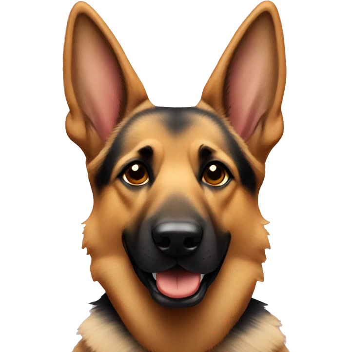 German shepherd with ears pinned back emoji