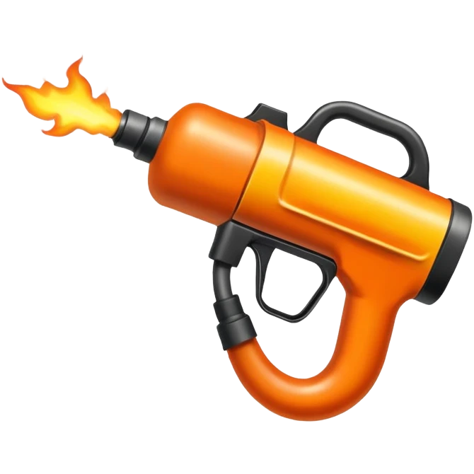 Flame thrower but it’s throwing poop on fire  emoji
