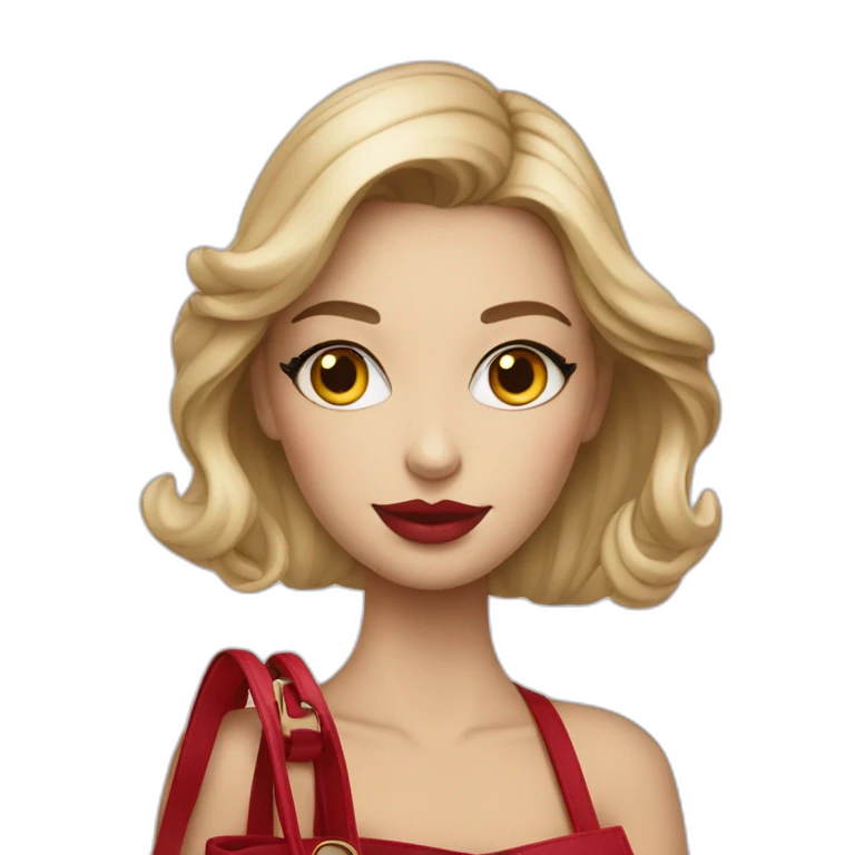 Femme avec un sac dior emoji