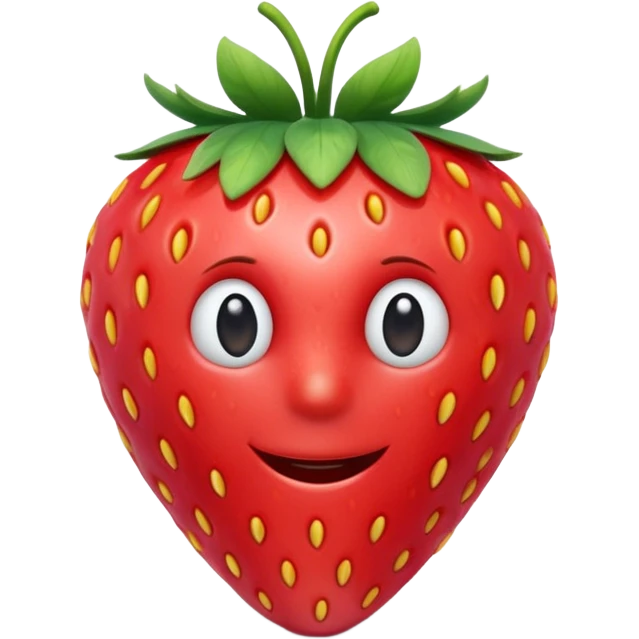3d Full hd Pixar Style Strawberry emoji