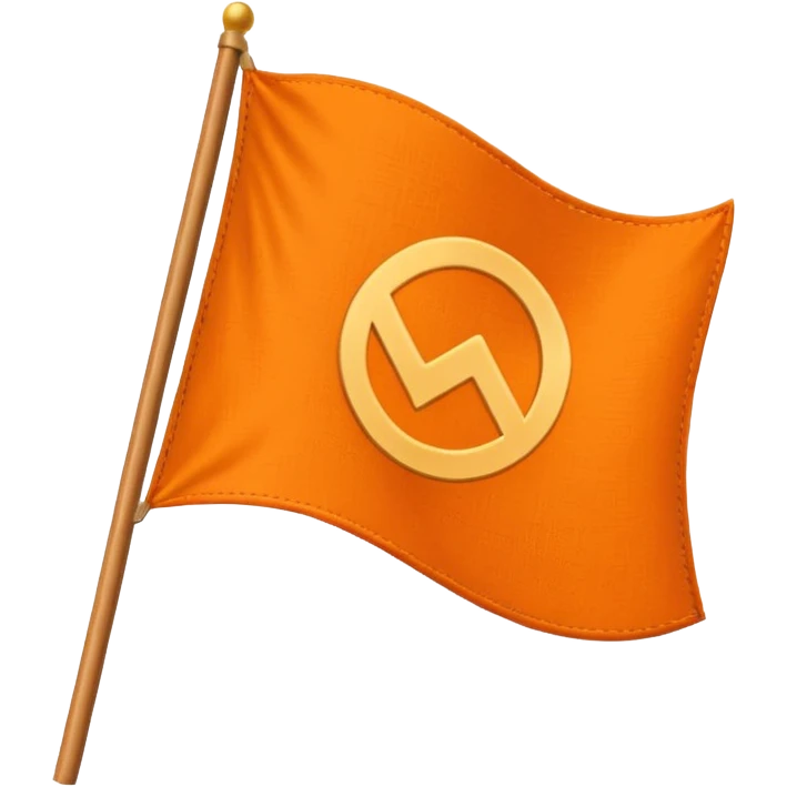 Make emoji use orange flag and 🪯 thise emoji,emoji fit in flage  emoji