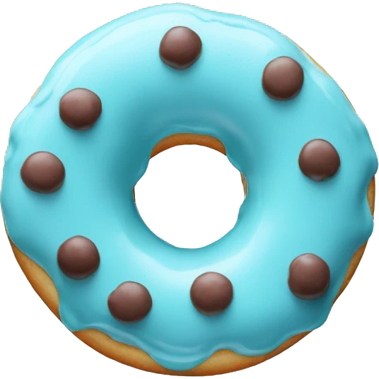 donut with light blue glaze emoji