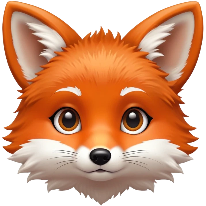 Cute baby fox head emoji