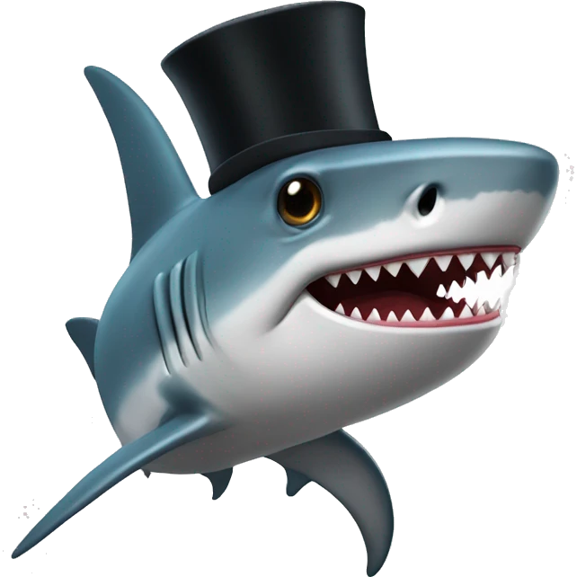 sharkwith tophat emoji