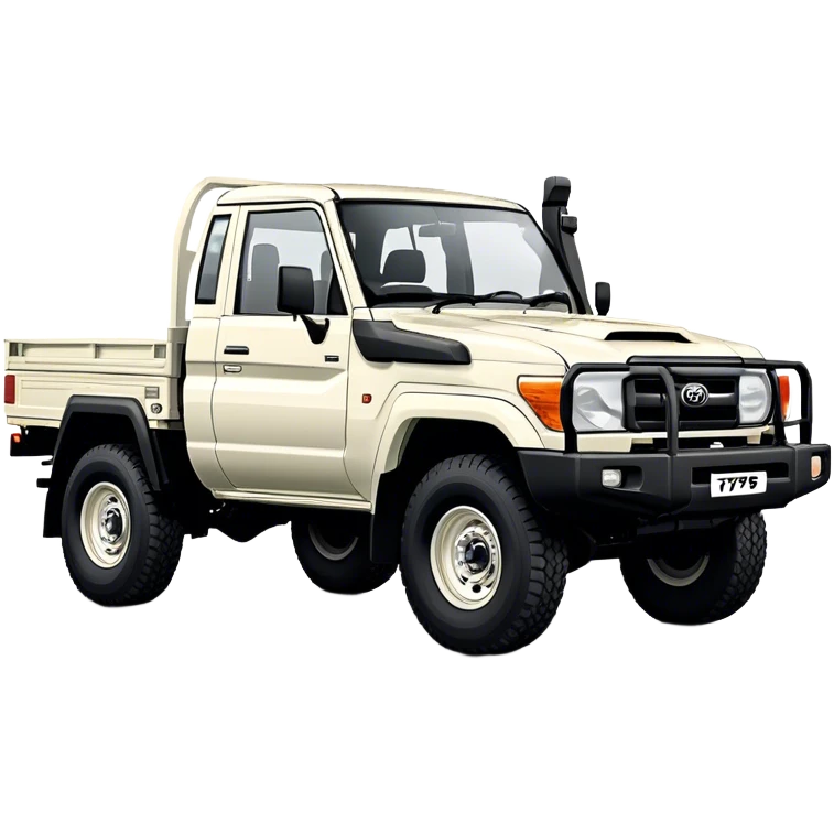 landcruiser 79 series truck - Toyota (Model Year: 2008) (Iconic colour: white) emoji