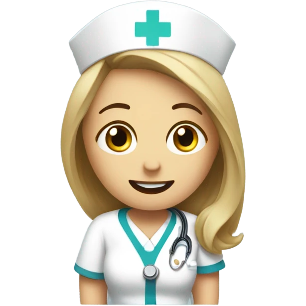 Nurse caring for a confused patient emoji