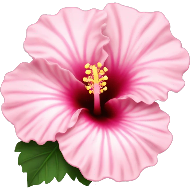 light pink hibiscus flower emoji