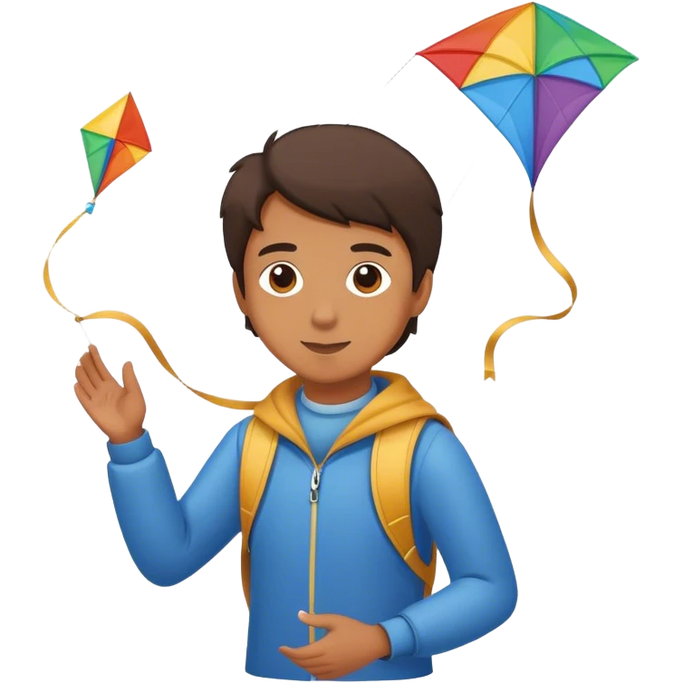 fly kite with AI emoji