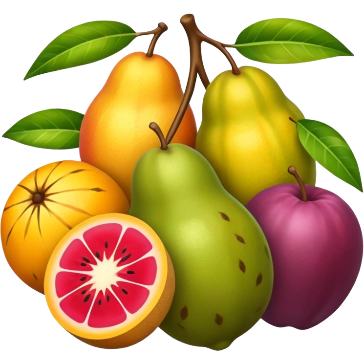 tropical fruits together  emoji