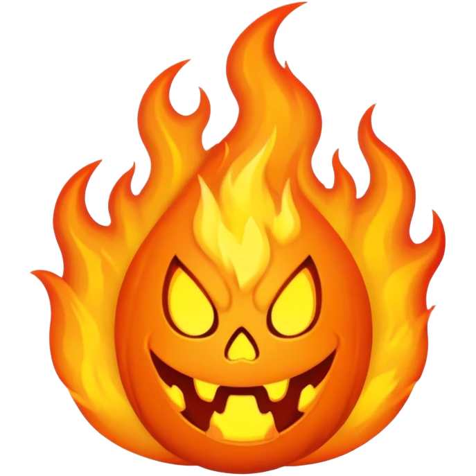 underworld hell with flames emoji