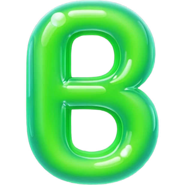 neon green bubble letter D emoji