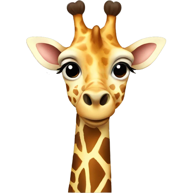giraffe with a bow  emoji