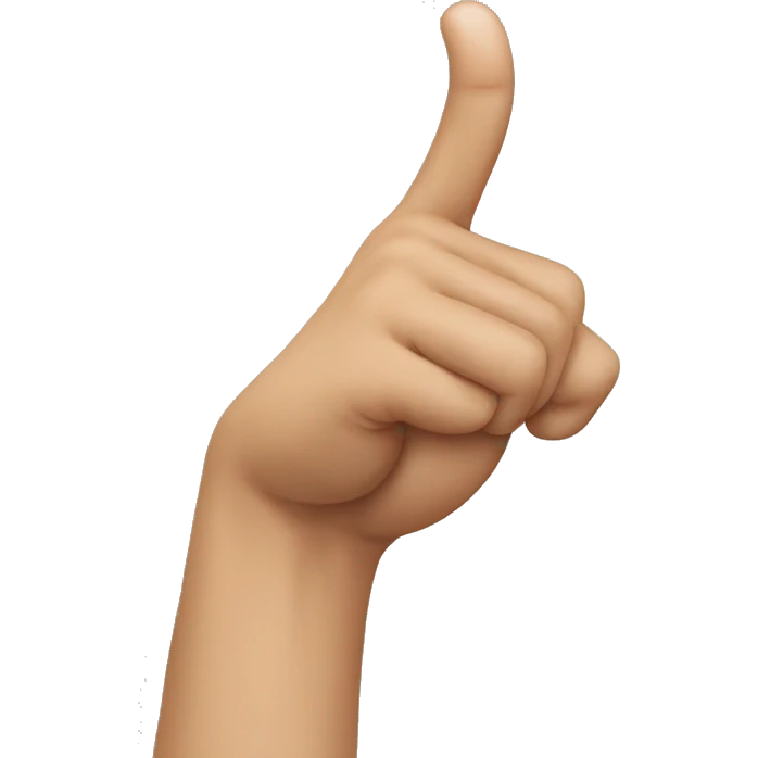 thumb bent emoji