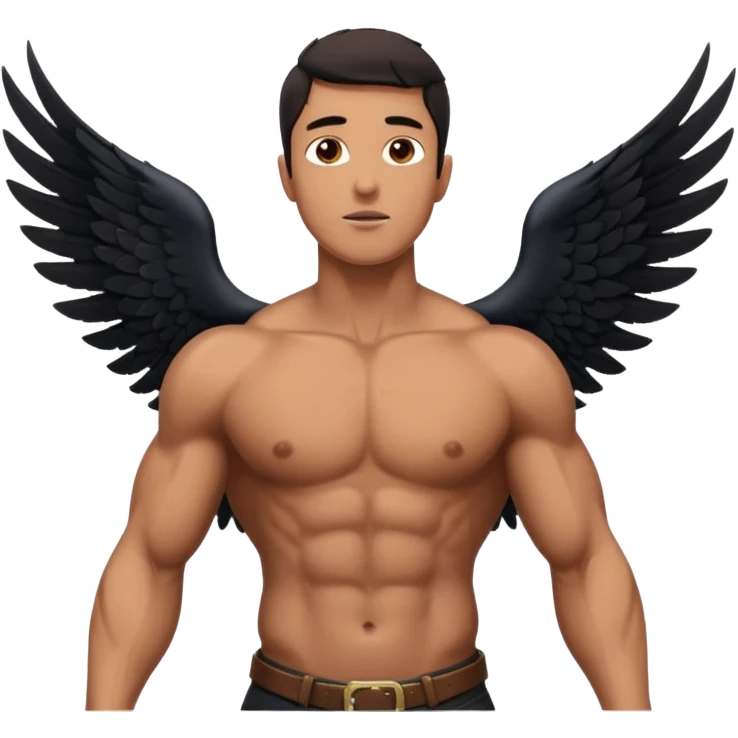 Let him look upA black flying horse emoji