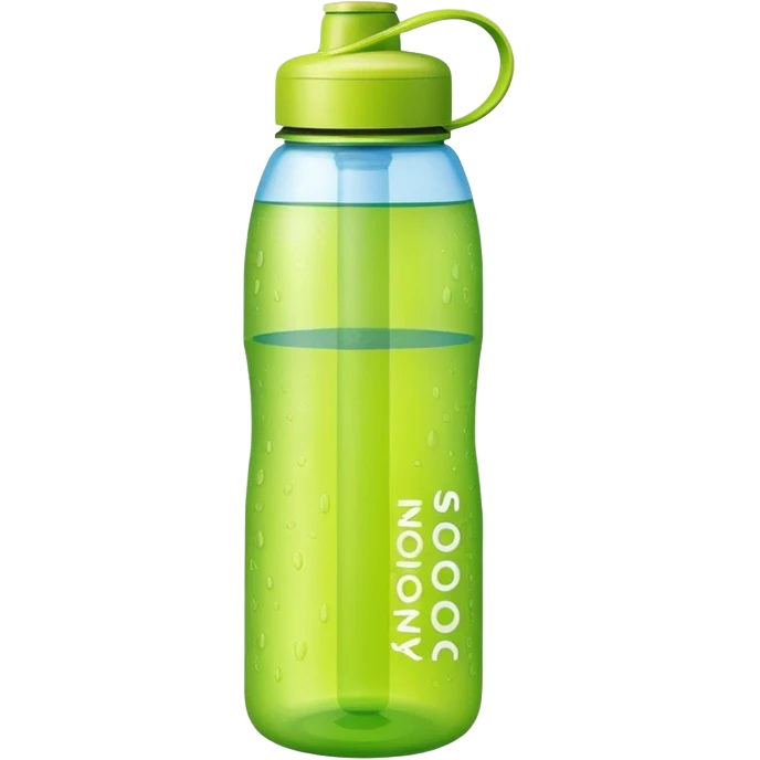 Lime green sports water bottle  emoji