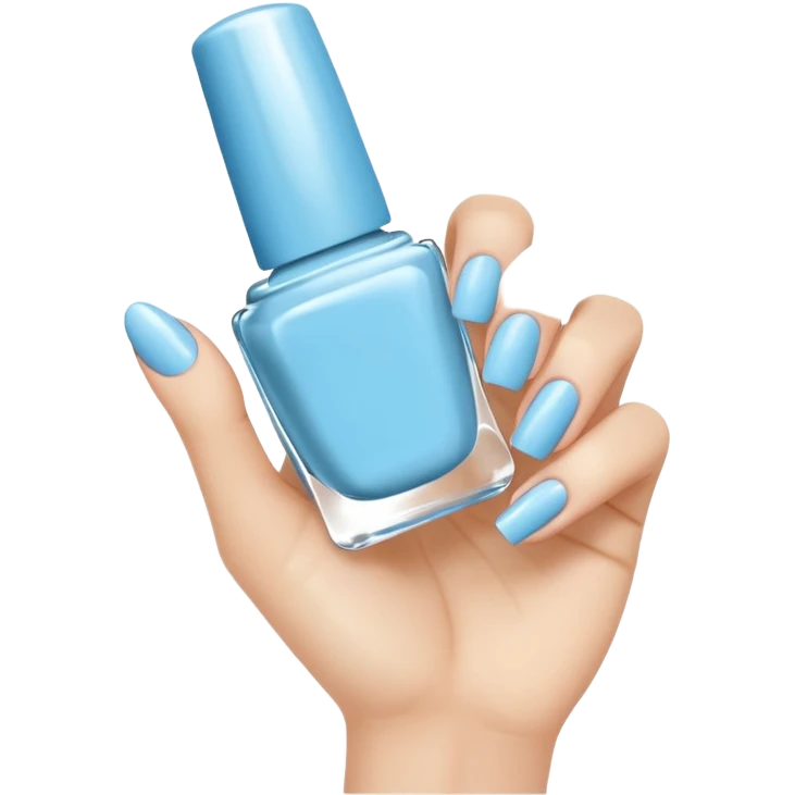 light blue nails emoji