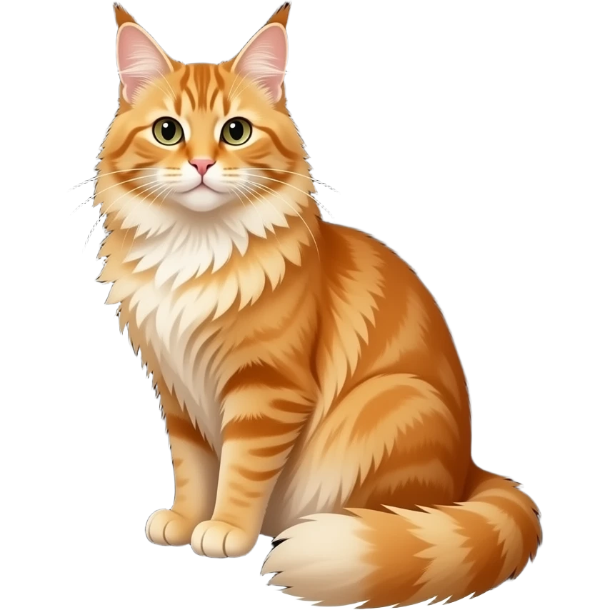 orange maine cat sitting elegantly in a black box emoji