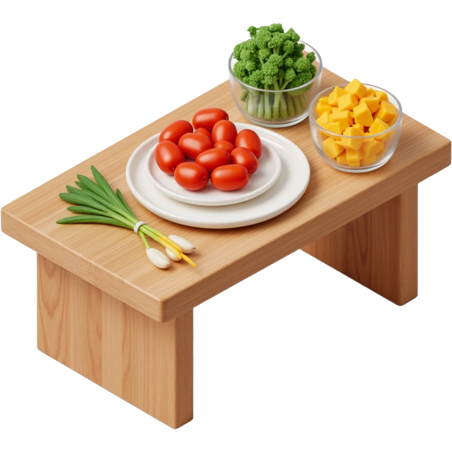 ingridients on the kitchen table emoji
