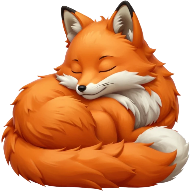 sleeping kitsune icon emoji