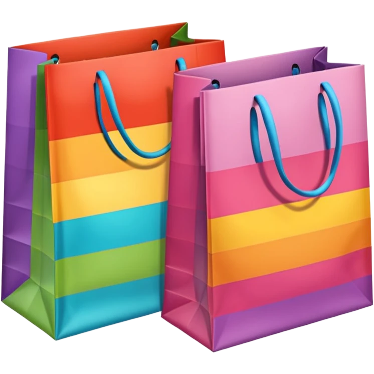 2 beautiful shopping bag with details emoji