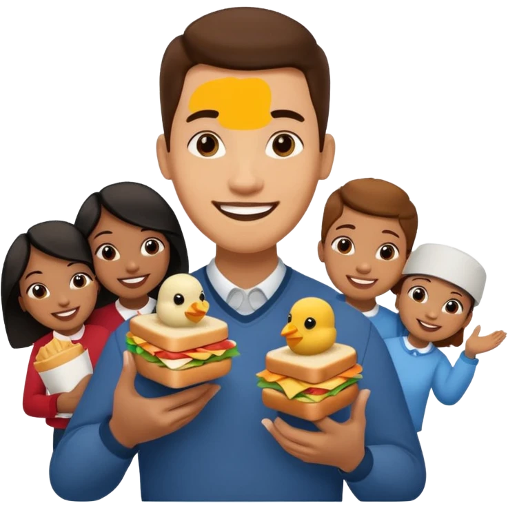 five guys and chick fil a fast food emoji