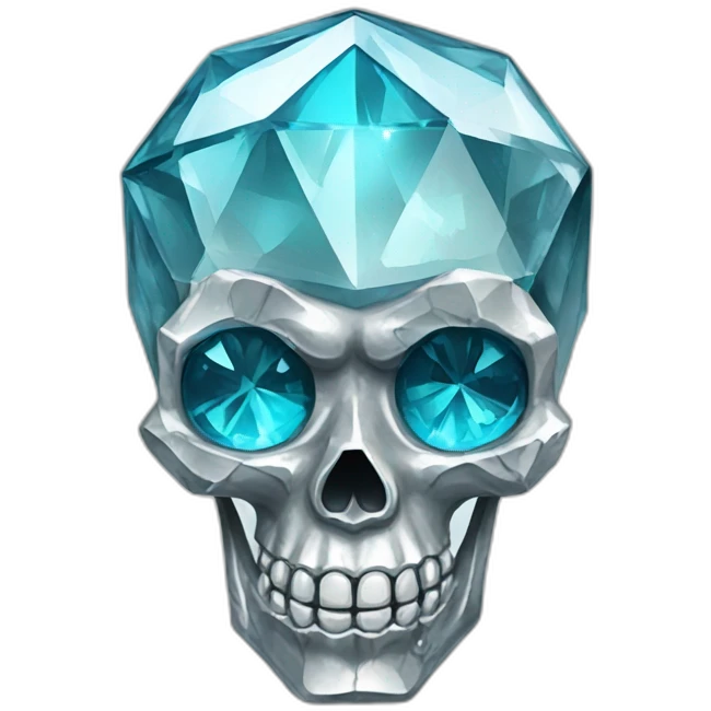 Diamond skull jewel emoji