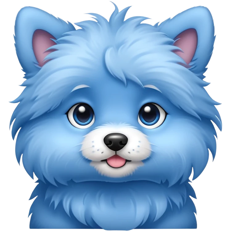 Small fluffy blue puppy  emoji