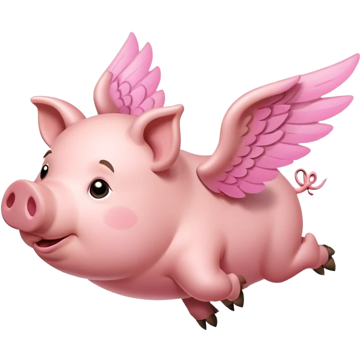 Pig fly emoji