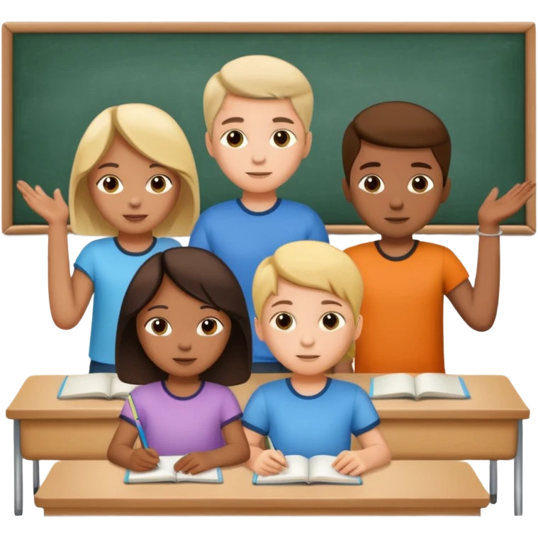 Okulda olan çocuklar emoji