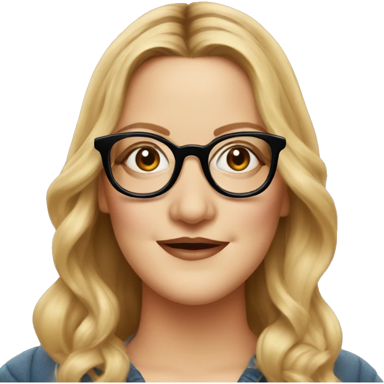 Drew barrymore with glasses  emoji