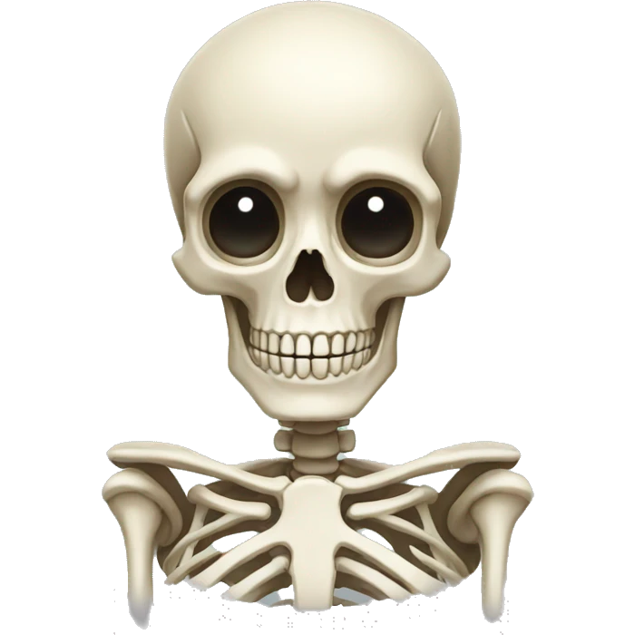 a flabbergasted skeleton emoji