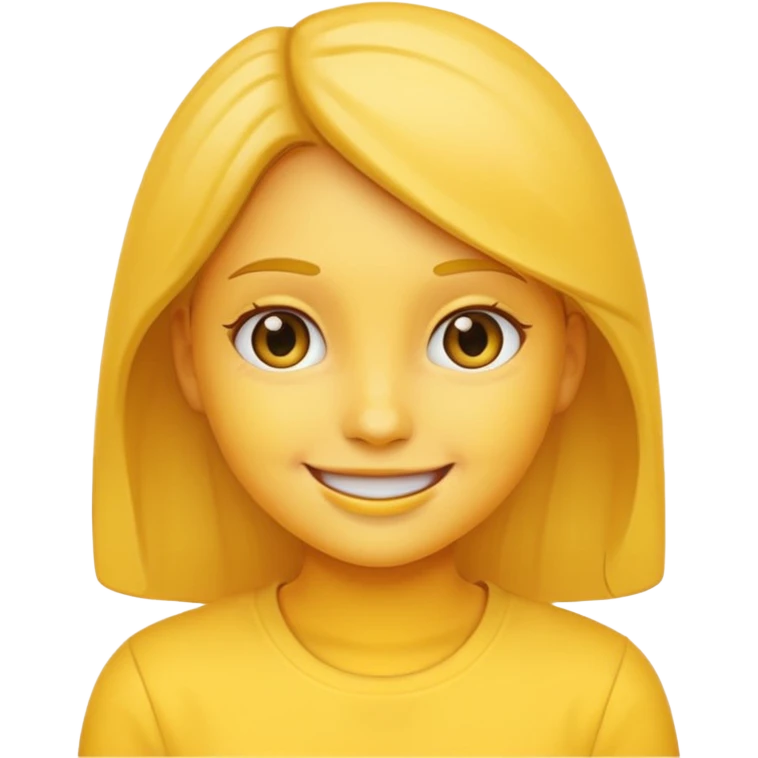 Make the girl in the photo an emoji. emoji