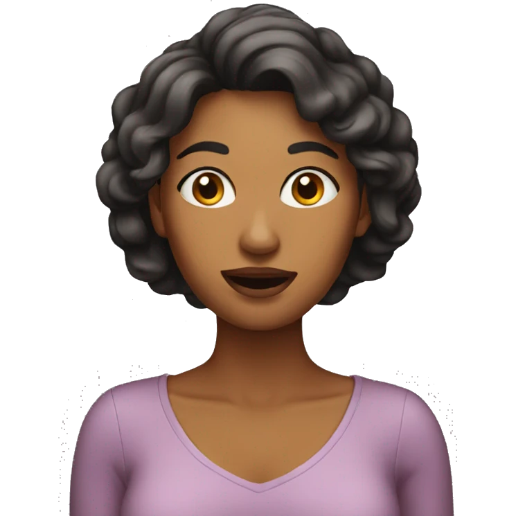 woman with voices inside her head emoji