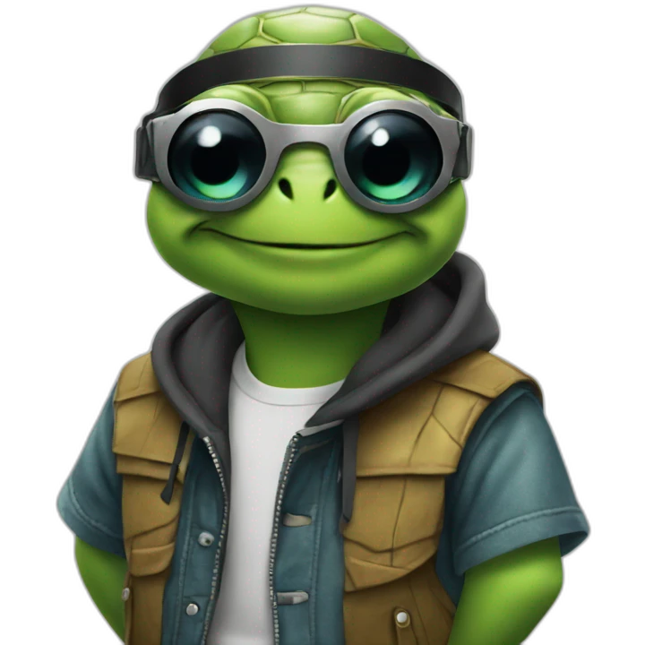 Dj turtle  emoji