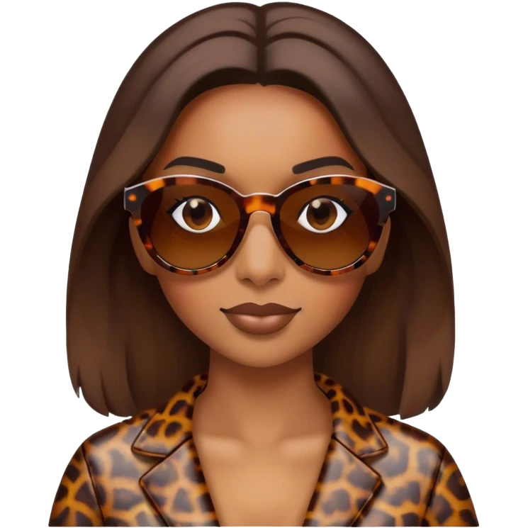 Brown sun glasses women’s tortoise shell emoji