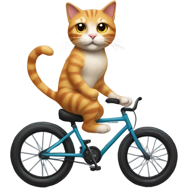 cat riding a unicycle emoji