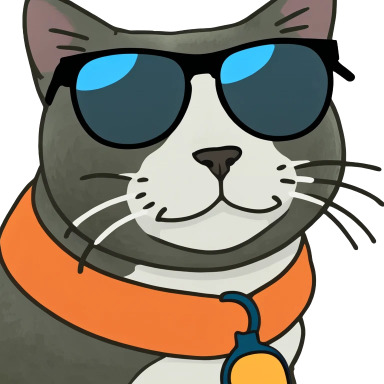 Cat with sunglasses emoji