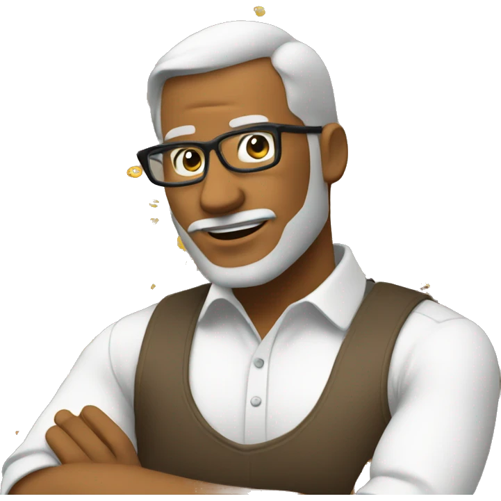Man is learning JS emoji