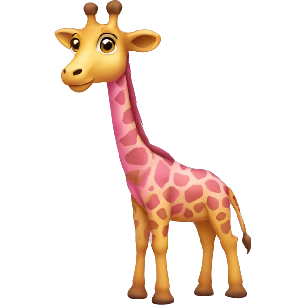 Une girafe de couleur rose emoji