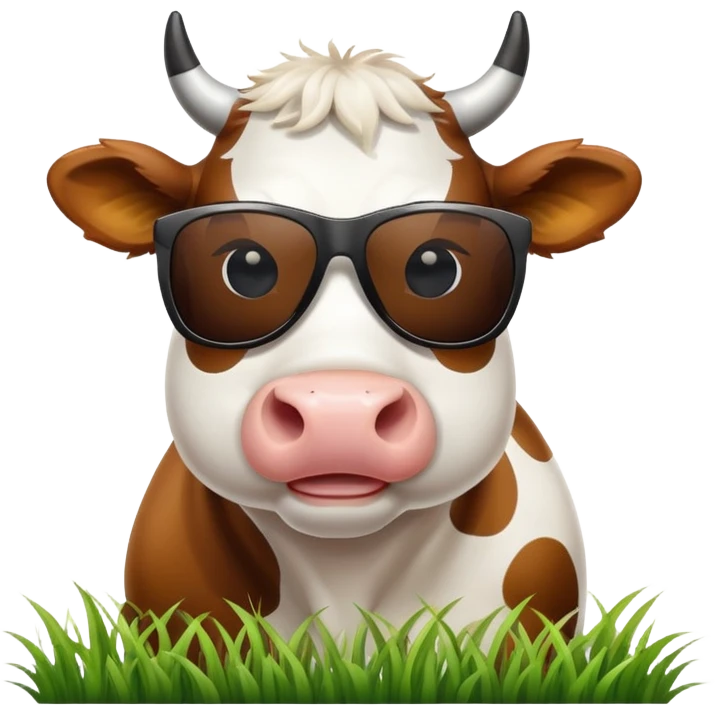 Cow with sunglasses  emoji