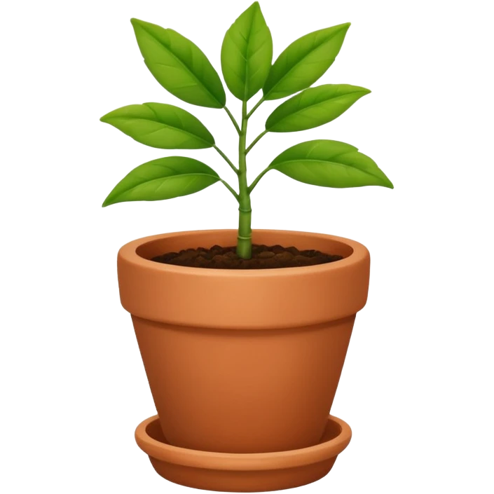 flowerpot with plant emoji