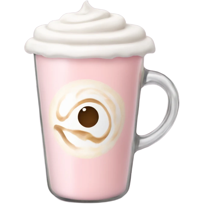 Light Pink latte classy in glass emoji