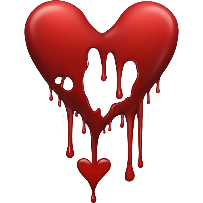 bleeding red heart emoji