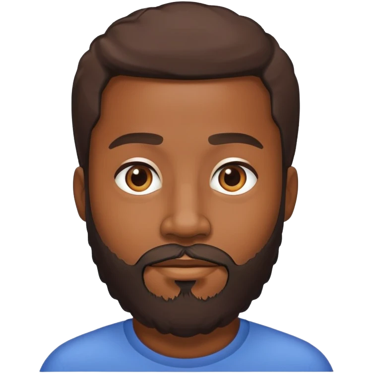Black guy with beard emoji