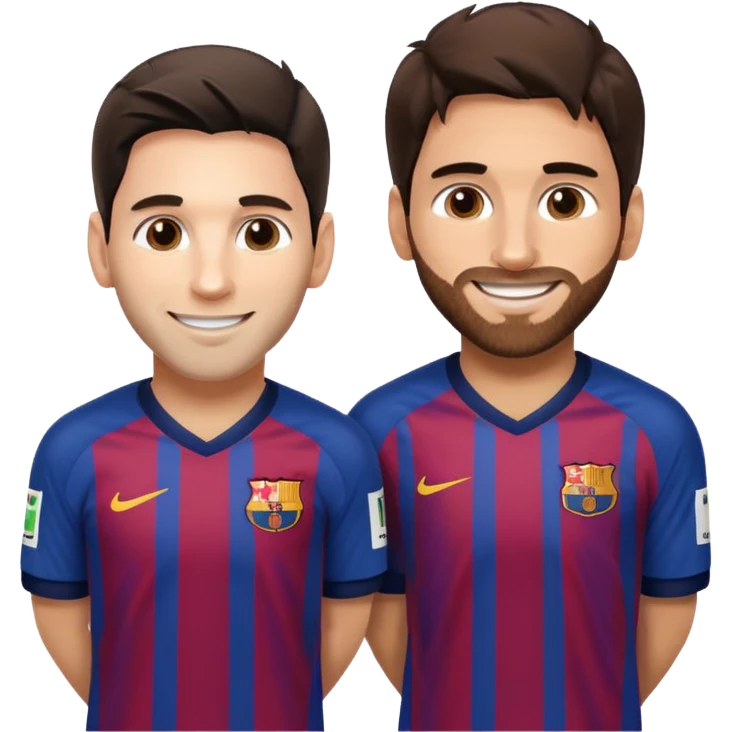 Football player kaka and Messi picture emoji